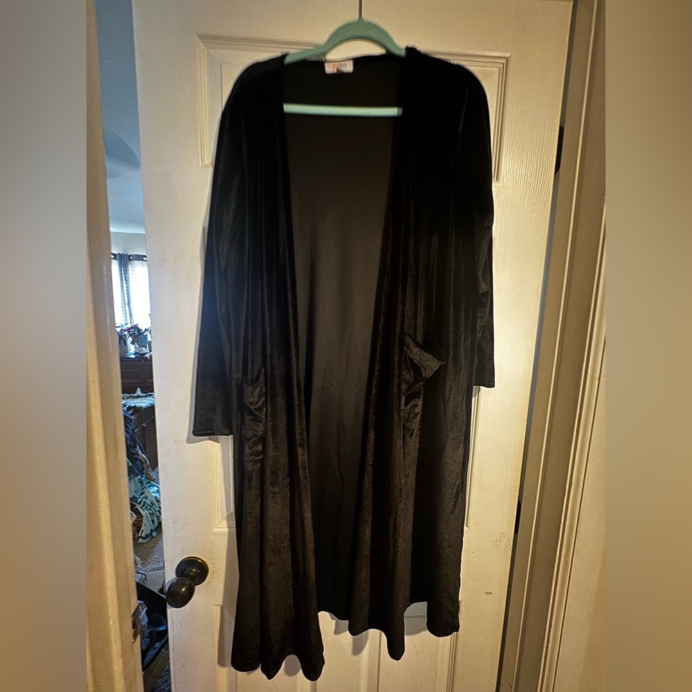 Lularoe Sarah Velvet material, long cardigan